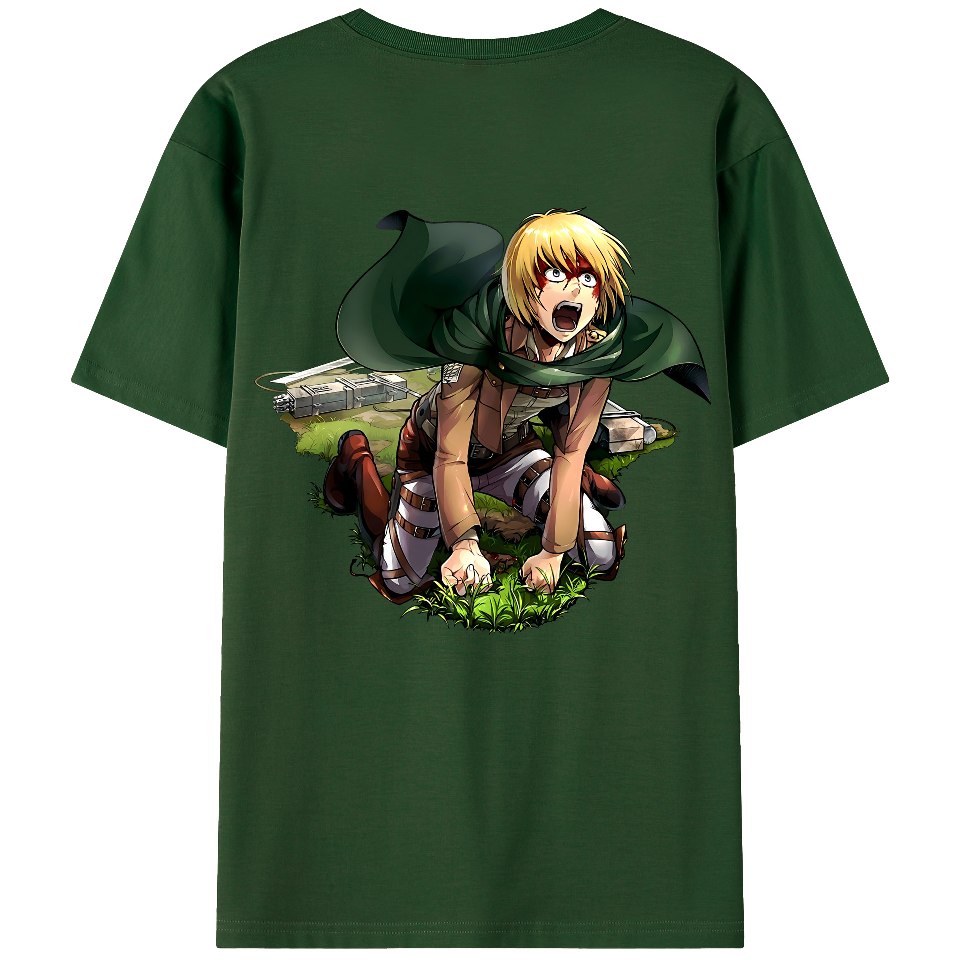 （画像用） 進撃の巨人 アルミン·アルレルト Attack on Titan Armin Arlert 綿100％半袖Tシャツ（背面プリント）